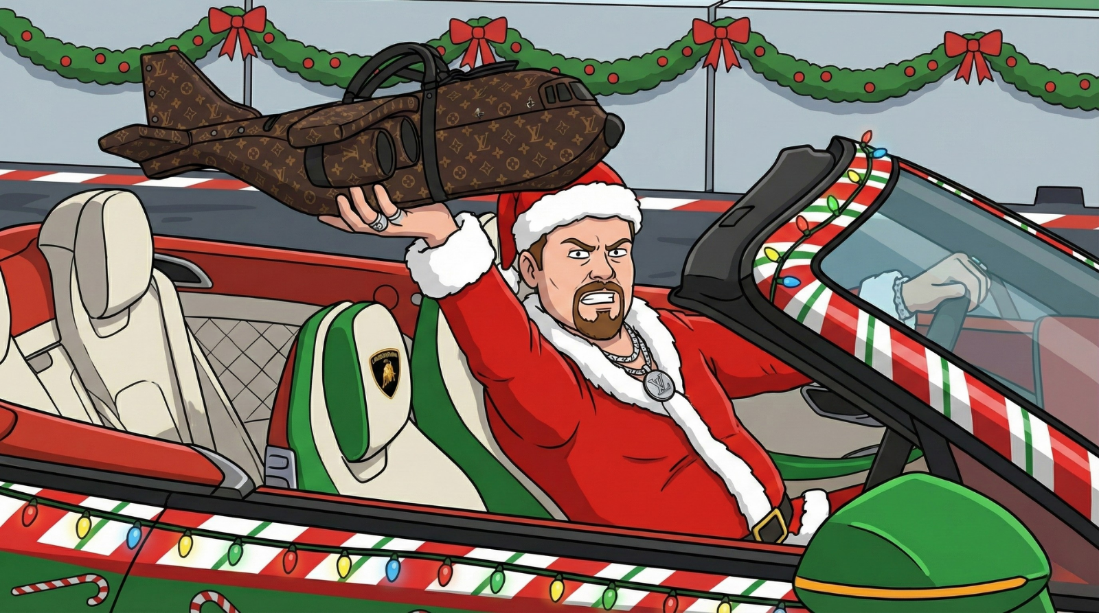 PulseChain Christmas action scene